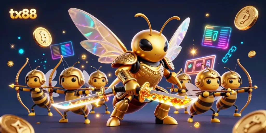 Experience the thrill of tx88 with a vibrant 3D casino scene full of action and energy.
