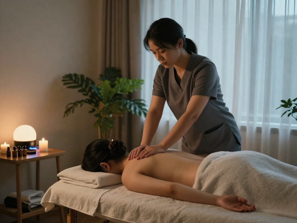 Experience premium 수원출장안마 with a professional therapist in a serene home setting.