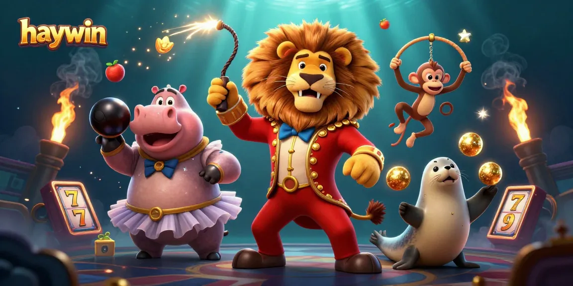 Experience thrilling jackpots with the exciting haywin online casino featuring animated circus characters.