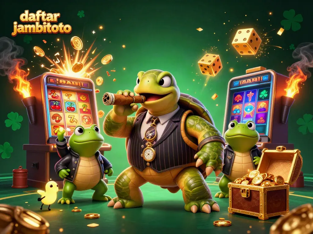 Experience vibrant gaming with daftar jambitoto, featuring a lively casino scene.