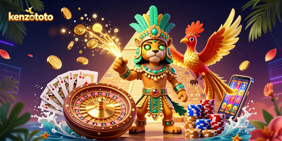 Experience kenzototo gameplay with a vibrant 3D casino scene showcasing dynamic elements and thrilling winning moments.