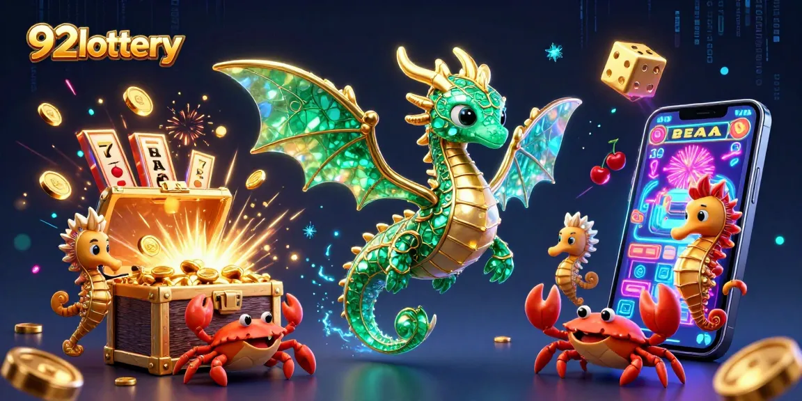 Experience the excitement at 92lottery with vibrant 3D lottery-themed visuals.