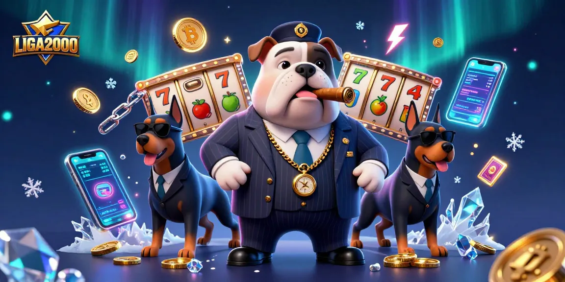 LIGA2000 menampilkan bulldog yang kuat dalam suasana perjudian yang dipenuhi dengan permainan slot dan elemen kripto.