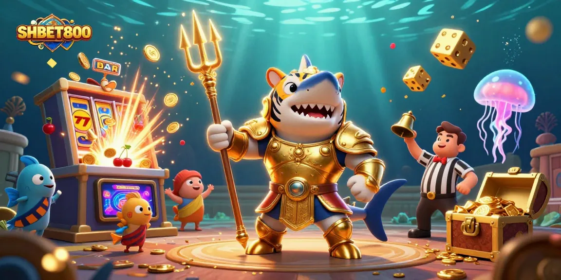 Win big at SHBET800 while enjoying an immersive underwater casino experience with vibrant illustrations.
