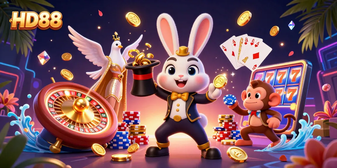 Engage with HD88's vibrant casino atmosphere featuring magical moments and thrilling gaming visuals.