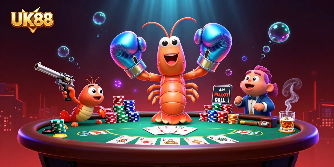 Experience thrilling competition with UK88 at a vibrant poker scene featuring energetic characters.