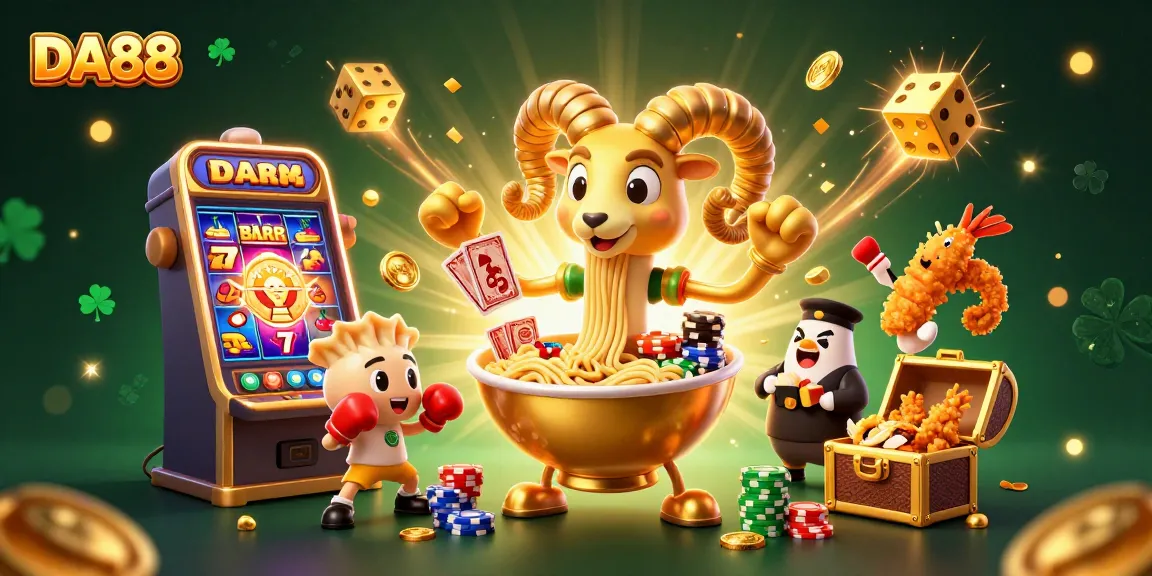 Experience thrilling wins with DA88 at a vibrant casino scene featuring engaging characters and dynamic gamification.