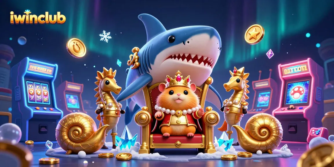 Engage with iwinclub's vibrant games, featuring a fierce hamster king and captivating casino elements.