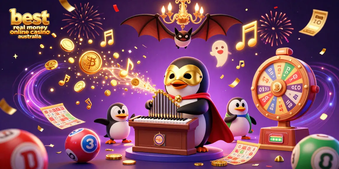 Experience thrilling wins at the best real money online casino Australia with a vibrant casino illustration.