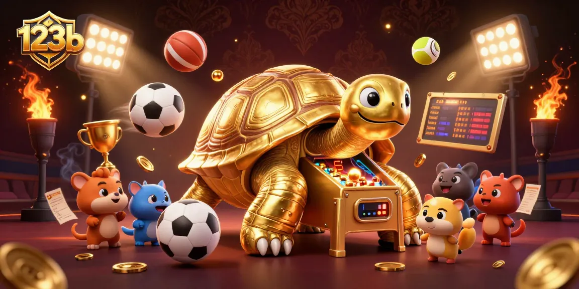 Experience thrilling action at 123b's dynamic sports betting arena with golden elements and excitement.