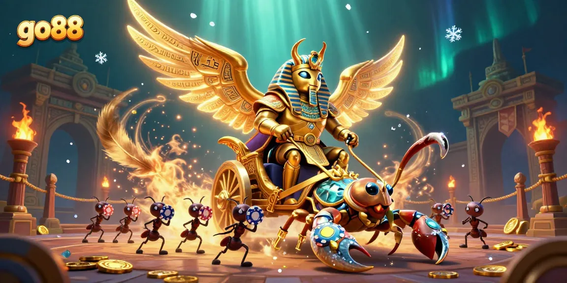 Experience thrilling action at go88 in this dynamic 3D casino scene filled with rich gambling elements.