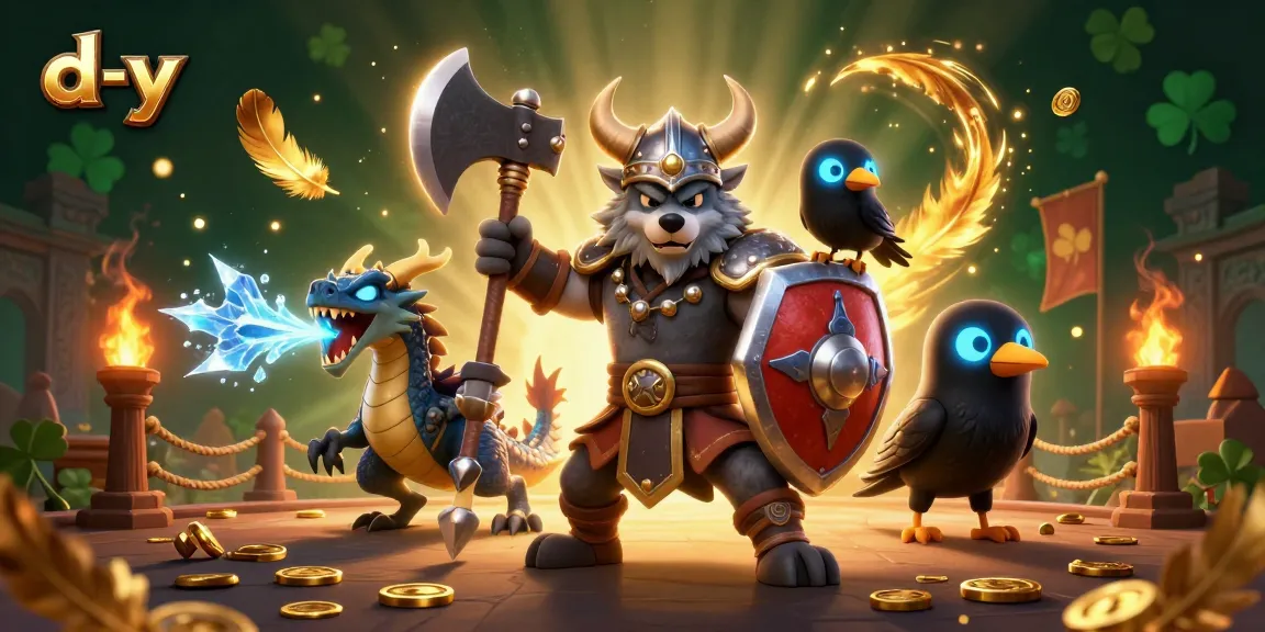 Experience thrilling gameplay at d-y with dynamic Viking warriors and casino elements.