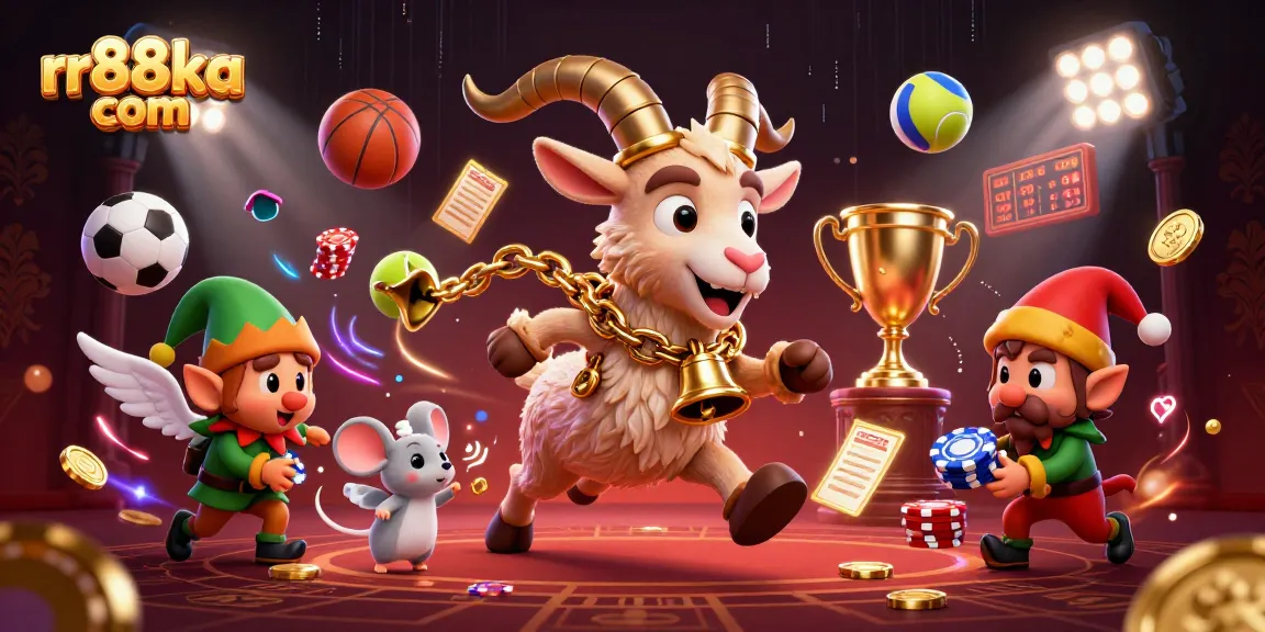 Experience the thrill of rr88ka com with a festive casino scene filled with dynamic characters and game elements.