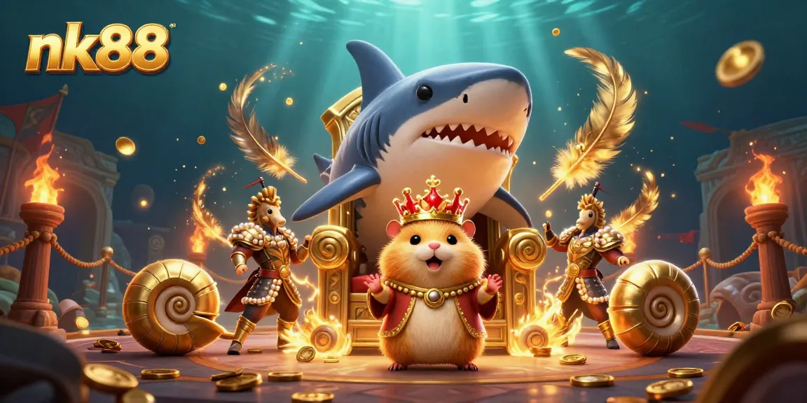 Engage in thrilling gameplay at nk88 with spectacular golden hamster king and vibrant casino elements!