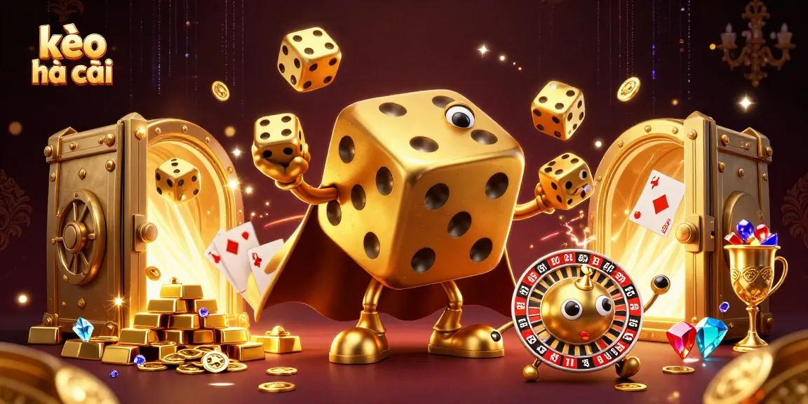 Place your bets with kèo nhà cái as golden dice and jewels enhance the casino atmosphere.