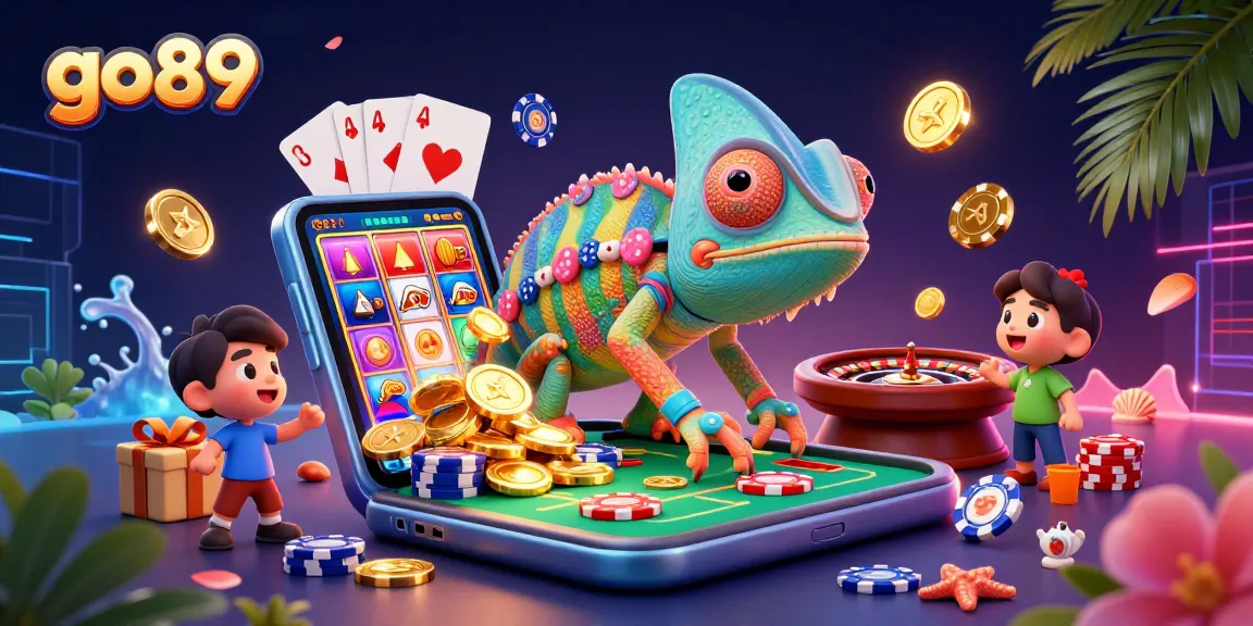 Experience thrilling gaming action at go89 with vibrant casino graphics and exciting characters.