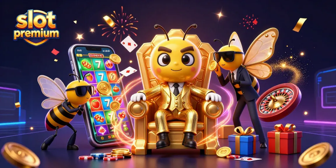 Engage with slot premium illustrations showcasing a bumblebee mob boss and dynamic casino elements.