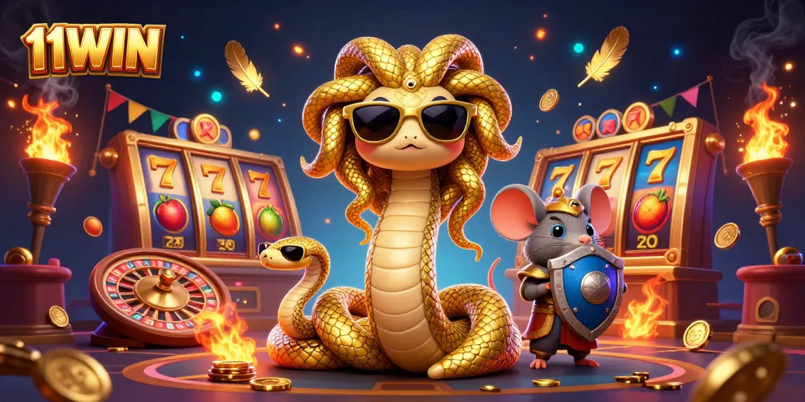 Engage in thrilling gameplay at 11WIN with vibrant characters in a rich casino setting.