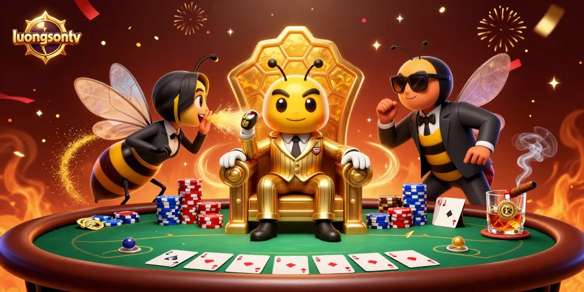Experience exciting gameplay with luongsontv's vibrant casino scene featuring a bumblebee mob boss.