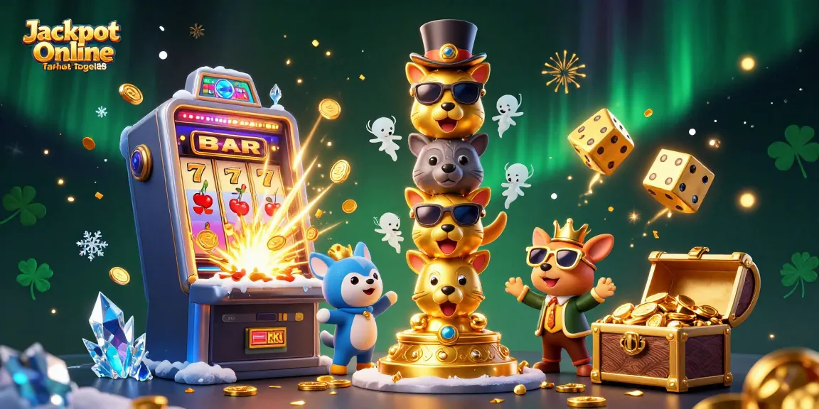 Spin to win with Jackpot Online Taruhan Togel88, featuring dynamic slot machines and vibrant casino elements.